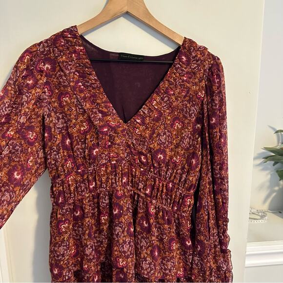 Revolve House of Harlow 1960 Red Orange Floral Mini Dress Small - Picture 10 of 13